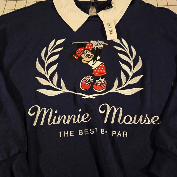 Disney MinnieMouse Golf Collared Women's Crewneck -BoxLunch Exclusive MEDIUM NEW - Picture 2 of 4